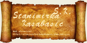 Stanimirka Kasabašić vizit kartica